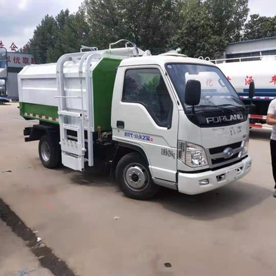 湖北大型挂桶垃圾车 东风5方自卸密封式车型价格及物流指南